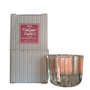 Vtg Avon Ultra Crystal Collection Tasha Fragrance Candle‎ Holder 1981 New
